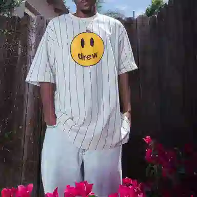 Drew House Mascot Ss Teenavy Pinstripe LogoT