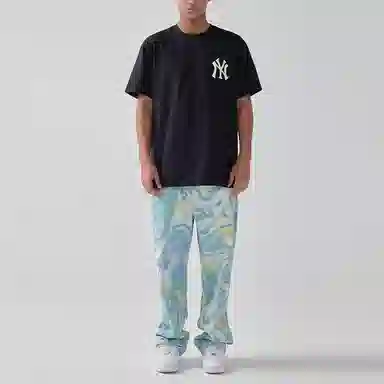 New Era MLB Yankees Crewneck Tee Black