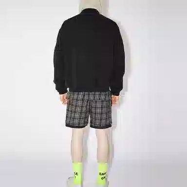 Acne Studios SS22 Logo Patch Zip Bomber Jacket Black