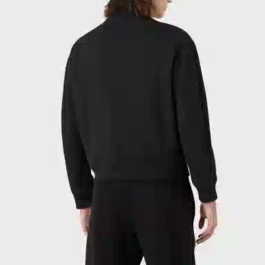 Emporio Armani SS22 Patch Zip Flight Jacket Black