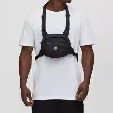 Stone Island Tactical Logo Waist Bag Black