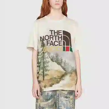 Gucci x The North Face Logo Ivory T-Shirt