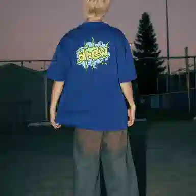 Drew House FW22 Drewplosion SS T cobalt blue