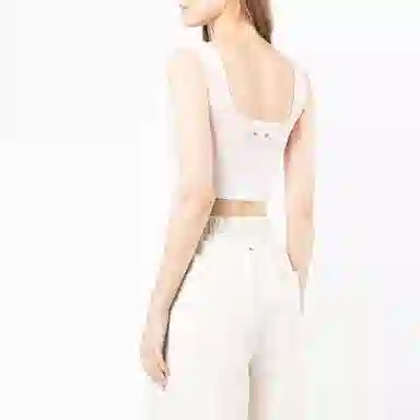 TEAM WANG FW22 Logo Gradient Tank Pink