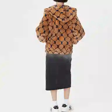 MLB Boston Red Sox Sherpa Hoodie Jacket Beige