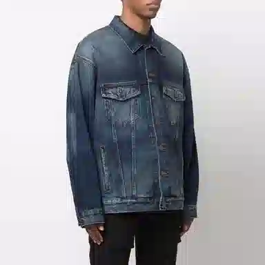 Balenciaga SS22 Logo Denim Jacket