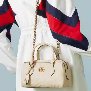 GUCCI Marmont Small Shoulder Bag White