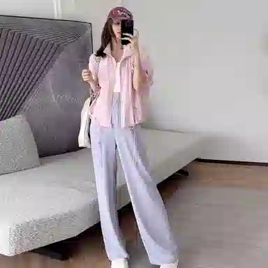 美洋 仿醋酸斜纹休闲裤 女款