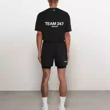 REPRESENT Letter Print 2-in-1 Shorts Black