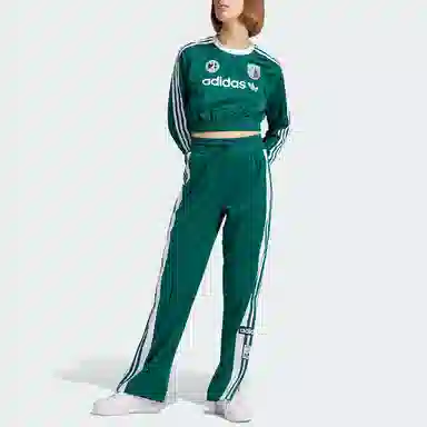 adidas Originals Long Sleeve Crop Tee Forest Green