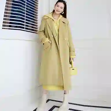 美洋 纯色连帽长袖连衣裙