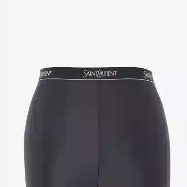 Saint Laurent SS23 Letter Knit Leggings Black