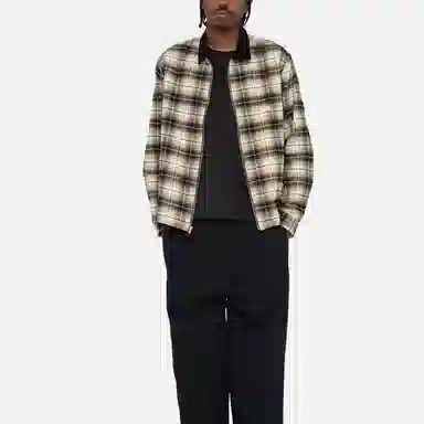 Stussy FW23 FRANK PLAID ZIP SHIRT