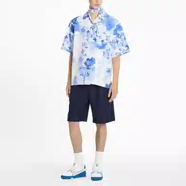 Louis Vuitton SS21 Blue Short Sleeve Shirt