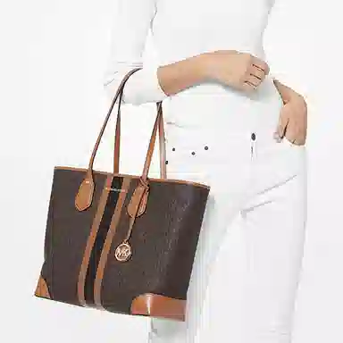 MICHAEL KORS MK Eva Logo Tote