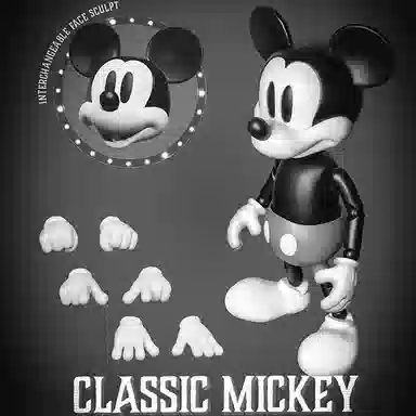 Beast Kingdom Classic Retro Mickey 1:9 Action Figure