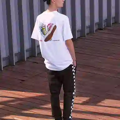 Vans BAPE SK8-Hi T-Shirt White