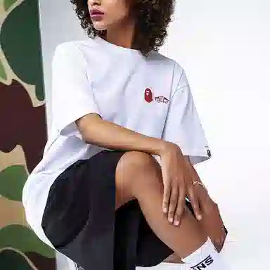 Vans BAPE SK8-Hi T-Shirt White