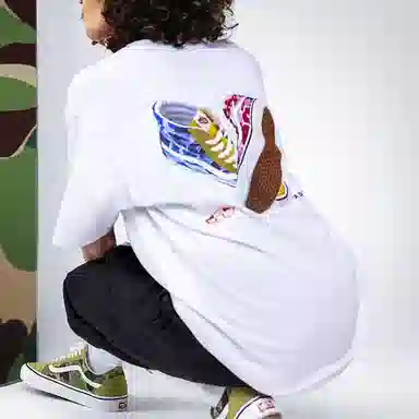 Vans BAPE SK8-Hi T-Shirt White