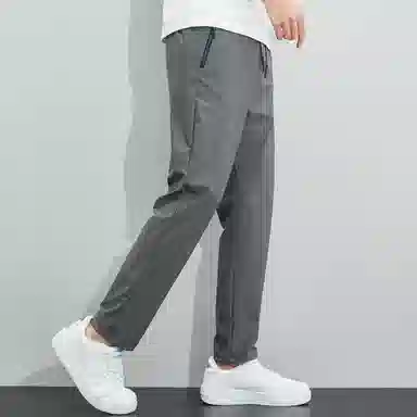 贵人鸟 纯色中腰直筒休闲裤 男款