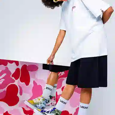 Vans BAPE SK8-Hi T-Shirt White