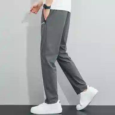 贵人鸟 纯色中腰直筒休闲裤 男款