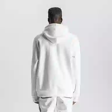NORVINCY Printed Hoodie White