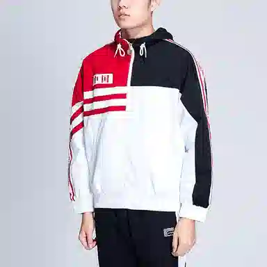 Li-Ning Retro Hoodie Jacket White Red