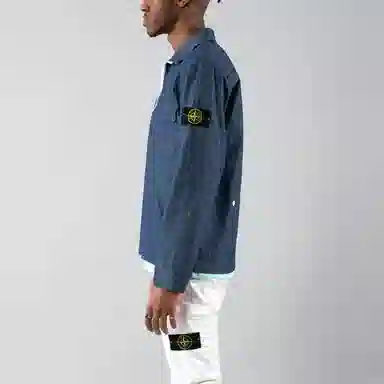 Stone Island Logo Jacket Blue