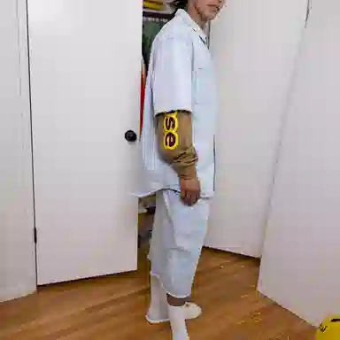 Drew House SS21 Lightweight Denim Church Shorts light indigo