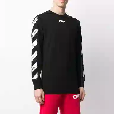 OFF-WHITE Airport Tape Long Sleeve Tee