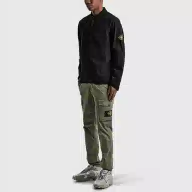 Stone Island Recycled Cotton Jacket Black