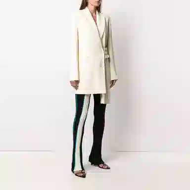 OFF-WHITE Asymmetric Logo Blazer White