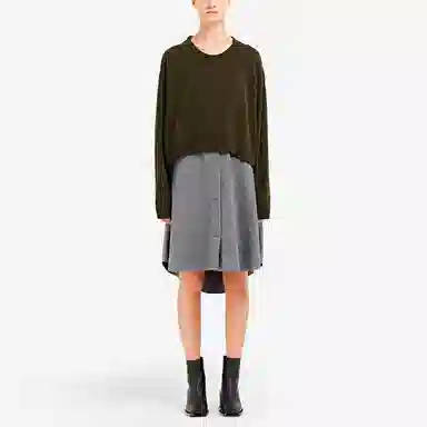 MM6 Maison Margiela FW21 Wool Blend Dress Grey