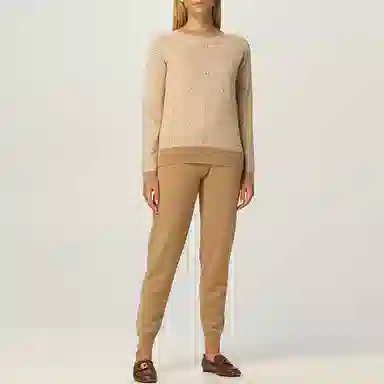 MAX MARA Diamond M Wool Sweater Beige