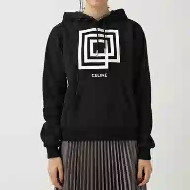 CELINE Logo Hoodie Black