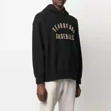 Fear of God Baseball Hoodie Black