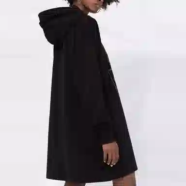 MM6 Maison Margiela FW22 Loose Fit Printed Sweatshirt Dress Black