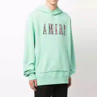 AMIRI Logo Hoodie Green