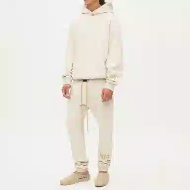 Fear of God FG7C Hoodie Cream Heather Logo