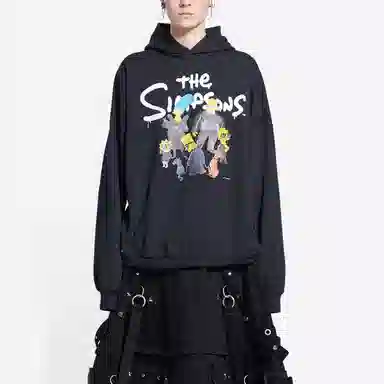 Balenciaga x The Simpsons Hoodie Black