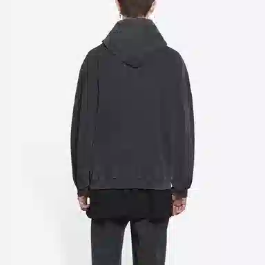 Balenciaga Logo Hoodie Black