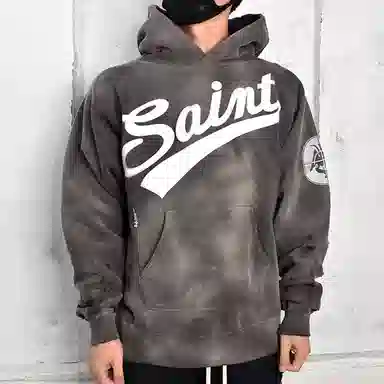 SAINT Mxxxxxx Logo Hoodie Dark Grey