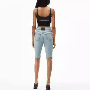 Alexander Wang FW21 Black Leather Logo Bra