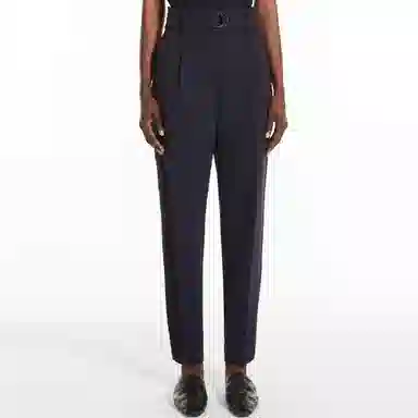 MaxMara Ariel High Waist Trousers Navy
