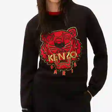 KENZO Tiger Embroidered Wool Sweater