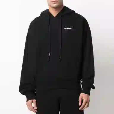 OFF-WHITE SS22 Logo Hoodie Black