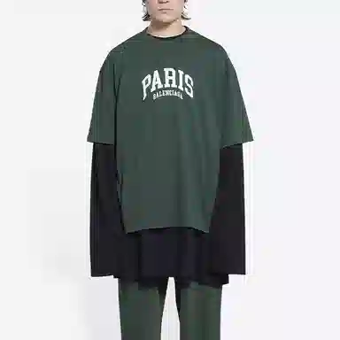 Balenciaga SS22 City Series Green Tee