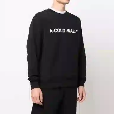 A-COLD-WALL* SS22 Logo Crewneck Sweatshirt Black