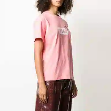 MSGM Logo T-Shirt Pink